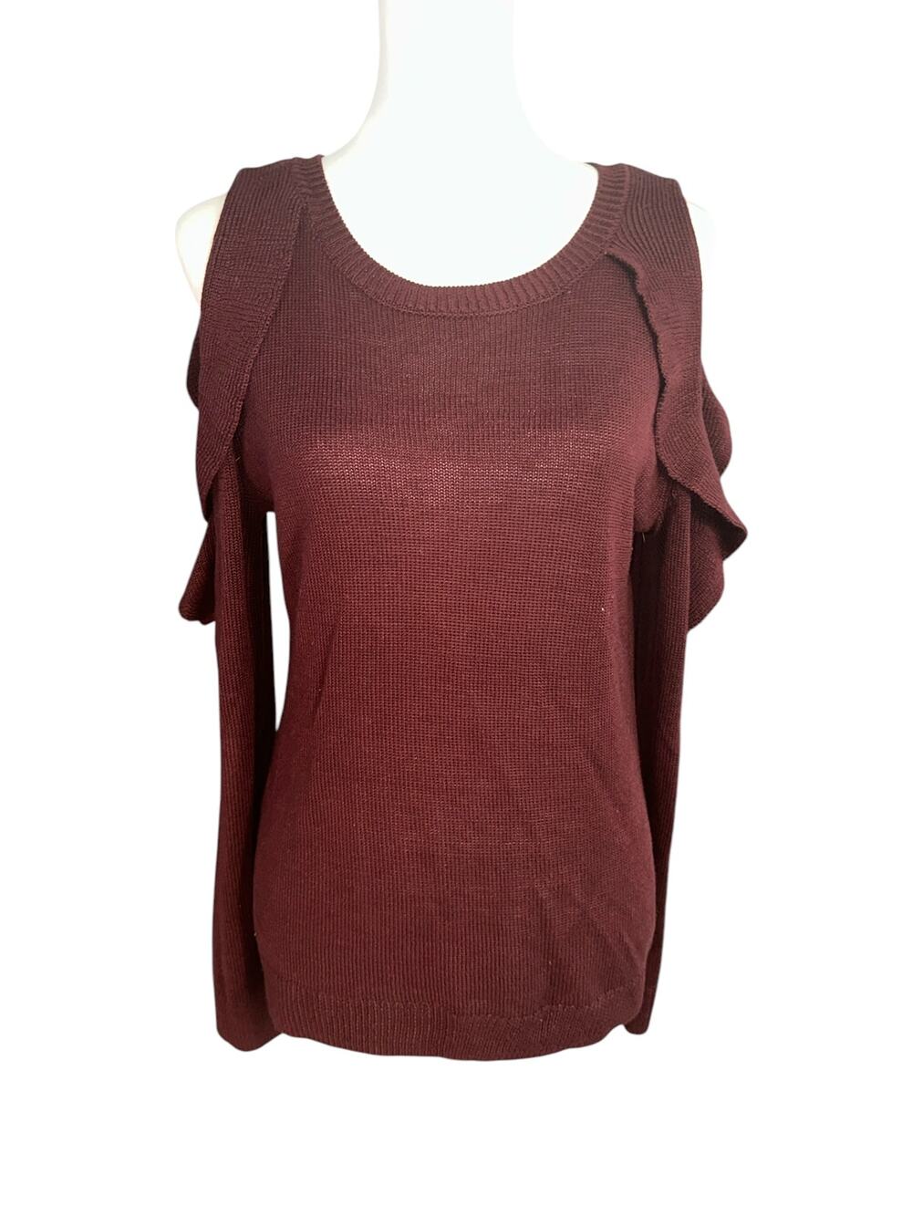 New York and Company Dark Purple Medium Cold Shoulder